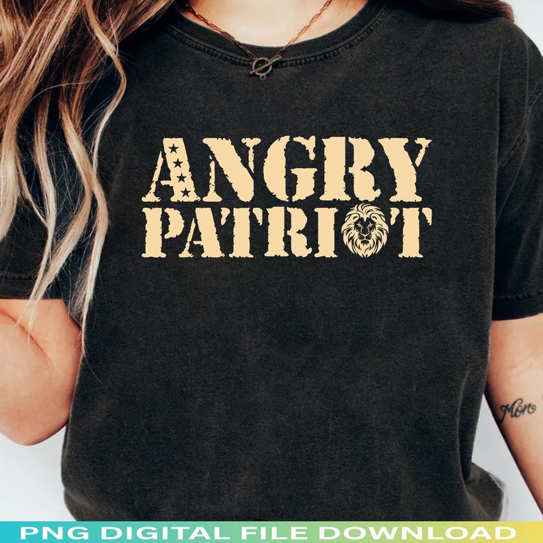 Angry Patriot PNG, American Flag Bold Freedom Statement Sublimation ...