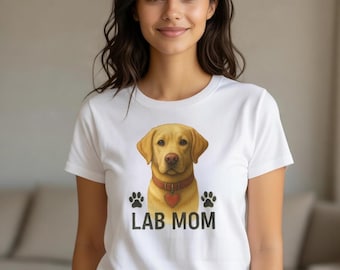 Labrador Dog Mom Shirt – Watercolor Lab Tee, Dog Lover Gift
