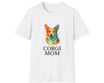Corgi Mom Watercolor Dog Shirt