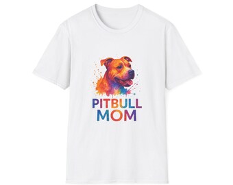 Pitbull Mom Watercolor Dog Shirt