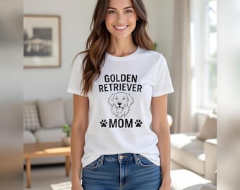 Golden Retriever Mom T-Shirt, Dog Lover Gift, Pet Tee