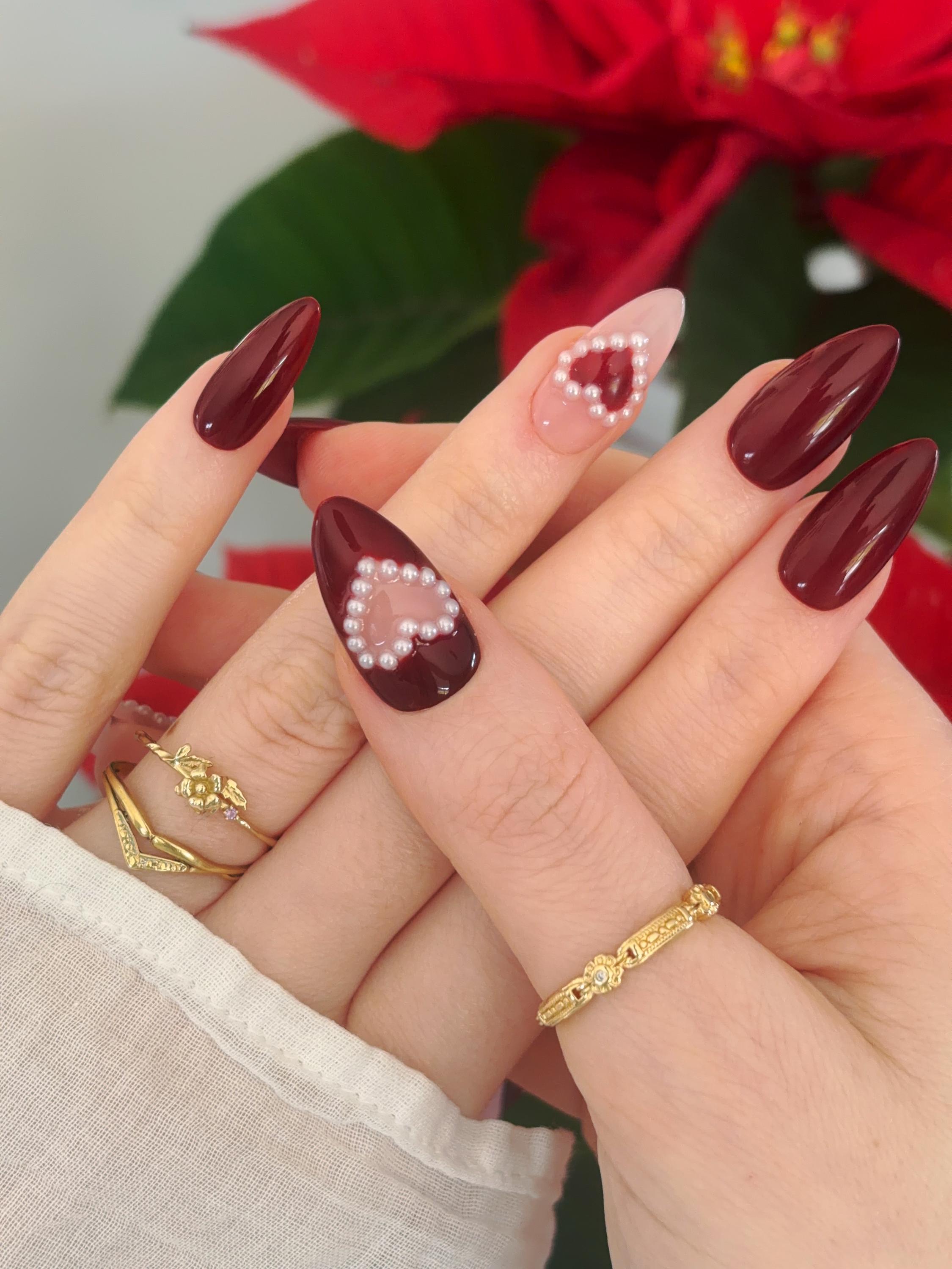 Stickers Autocollants Pour Nail Art - Motifs Cœurs Et Fleurs