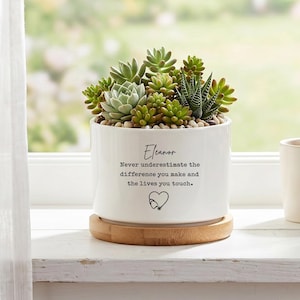 Thank You Nurse Planter – Appreciation Gift for RN or CNA, Thoughtful Desk Decor for Medical Staff, Nurses Week or Everyday Keepsake