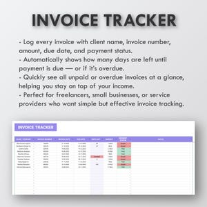 Client Tracker Spreadsheet Task Tracker Google Sheets Template CRM Dashboard Invoice Tracker Lead Management Customer CRM Client Planner Bild 4