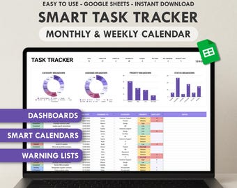 Task Tracker Spreadsheet Google Sheets To Do List Template Task Manager Template Team Project Manager Task Priority List Work Organizer
