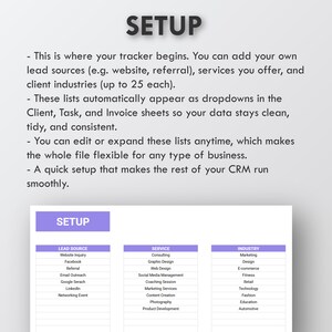 Client Tracker Spreadsheet Task Tracker Google Sheets Template CRM Dashboard Invoice Tracker Lead Management Customer CRM Client Planner Bild 6