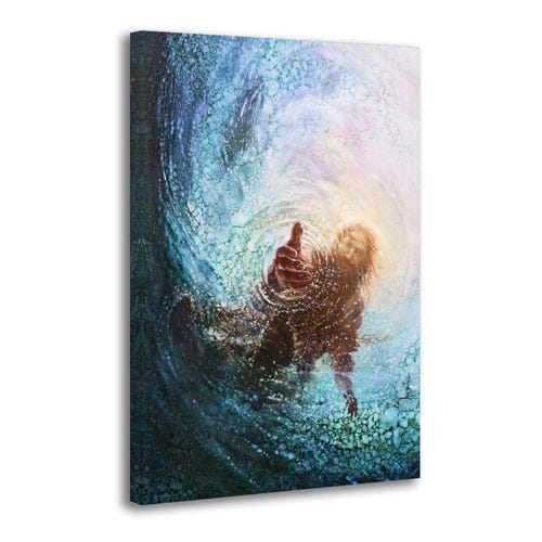 HAND God Sve ME Jesus Christ Canvas Print Posters Wall Art Painting Canvas Gift Living Room Prints Bedroom Decor Poster Art