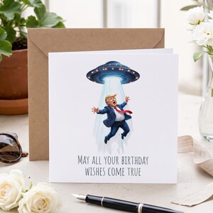 Carte d'anniversaire humoristique, Carte de vœux d'anniversaire extraterrestre, Carte cadeau d'anniversaire humoristique, Carte unique pour les amis et la famille