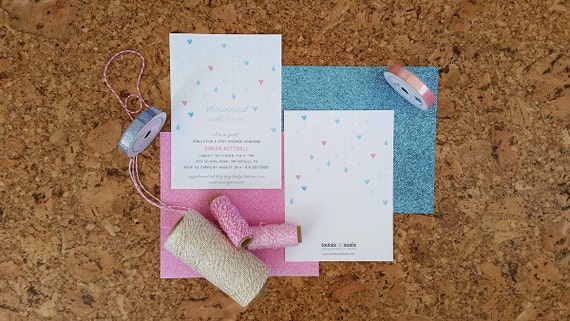 showered with love baby shower invitations