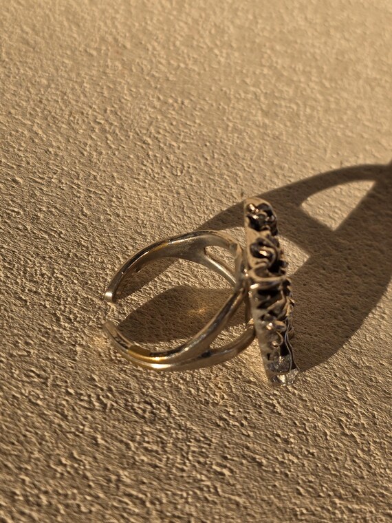 Vintage Brutalist Style Statement Ring, Sculptura… - image 3