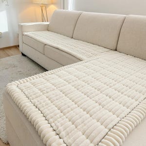 Modernt elastiskt halkfritt sofföverdrag – Mjukt och slitstarkt soffskydd, stretchigt överdrag för sektions-, loveseat- och 3-sitsmöbler, tvättbara möbler