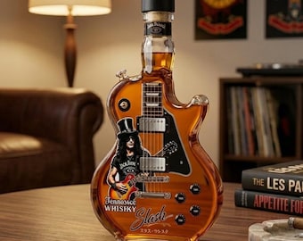Whiskykaraffe in Gitarrenform, 350 ml, Glasflasche im Rockmusik-Stil, einzigartiges Bar-Dekorationsgeschenk für Gitarrenliebhaber