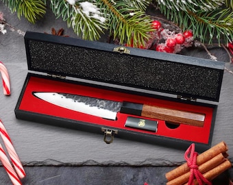 Hand Forged Paring Chef Knife – 5.5 Inch Japanese High Carbon Steel, Rosewood Handle