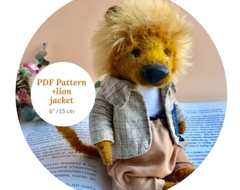 Patrón de costura Teddy Lion: Incluye chaqueta (Descarga en PDF)