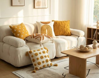 Boho Pillow Cover, Throw Pillow, Cushion, Living Room Gift, Modern Home Decor, Nursery or Sofa Decoration