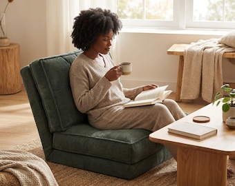 Convertible Floor Chair Bed, Modular Living Room Seating, Window Seat Cushion, Reading Nook Cushion