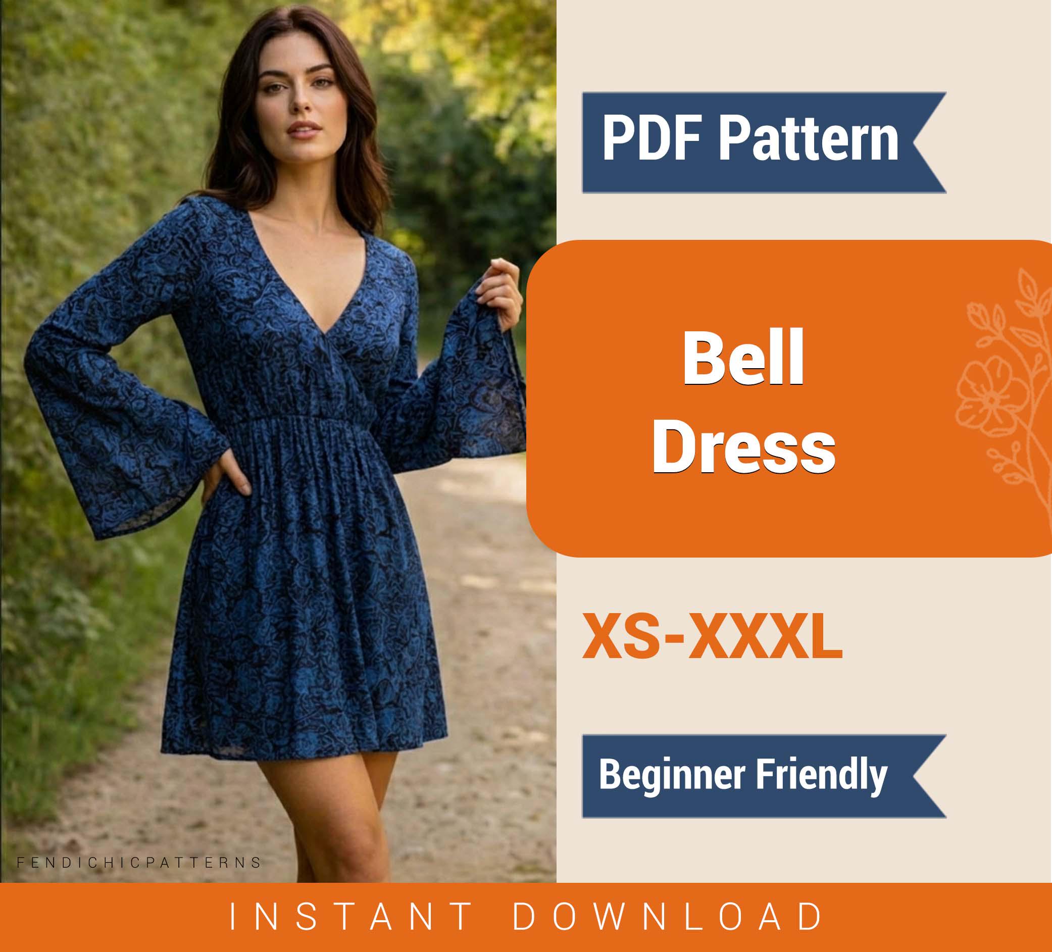 70s Bell Sleeve Sewing Pattern - Etsy