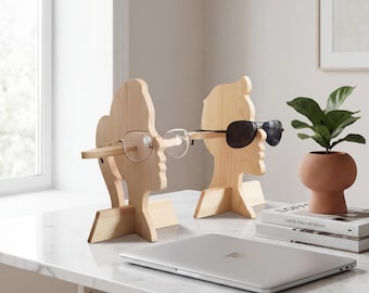 Wooden Glasses Display Stand Organizer
