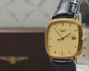 LONGINES L952.2 4416 Gold 32mm Quartz Men's Watch From Japan [near