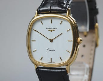 LONGINES L150.4 7050 White Dial Gold 31mm Quartz Men's Watch [Near MINT]