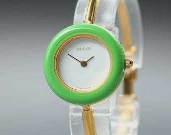 GUCCI Change Bezel 11/12 Gold 26mm Quartz Women's Watch Vintage [Near MINT]