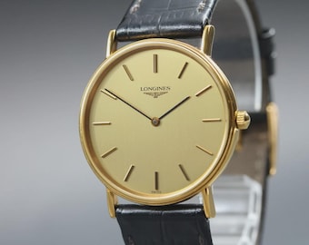 LONGINES Grand Classic L4.637.2 32mm Gold Dial Quartz Men's Watch [Near MINT]