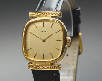 RADO 396.9018.2 Gold Dial 29mm Hand Winding Men's Watch Swiss Made [Near MINT]