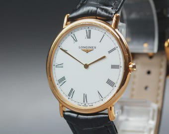 LONGINES Grand Classic L4.620.2 Gold Roman Quartz Men's Watch [Near MINT]