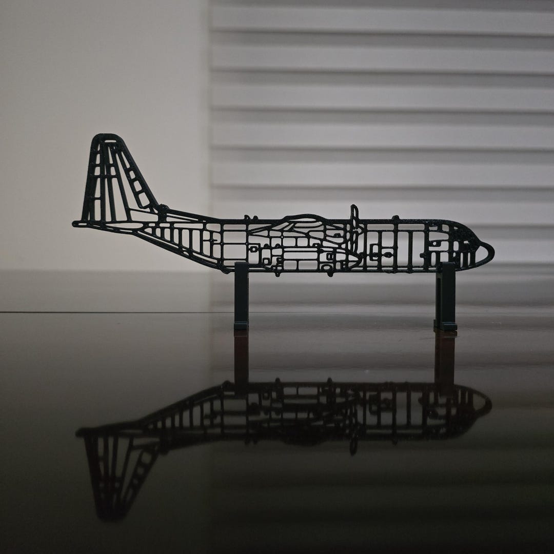 Lockheed Martin C 130 Hercules Airplane Silhouette, 3D Printed Desk ...
