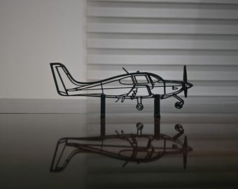 Cirrus SR20 Airplane Silhouette, 3D Printed Desk Decor