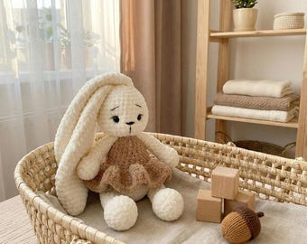 Crochet pattern bunny in English PDF, amigurumi pattern toys, rabbit crochet pattern, cute bunny crochet, crochet bunny