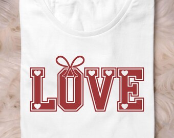 Love Coquette Bow SVG: Valentine's Day Design (Digital Download)