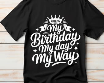 Black Queen Birthday SVG PNG, Diva Crown Clipart (Digital Files)