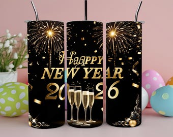 New Year 2026 Tumbler Wrap Design