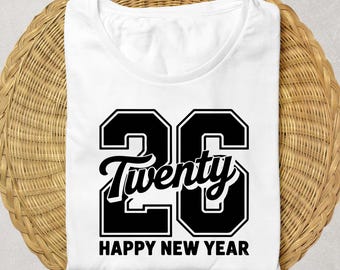 Happy New Year 2026 SVG, Retro Holiday (Digital File)