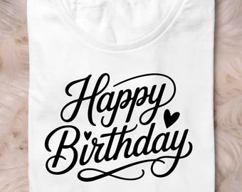 Happy Birthday SVG, Cricut Silhouette Cut File (Digital Download)