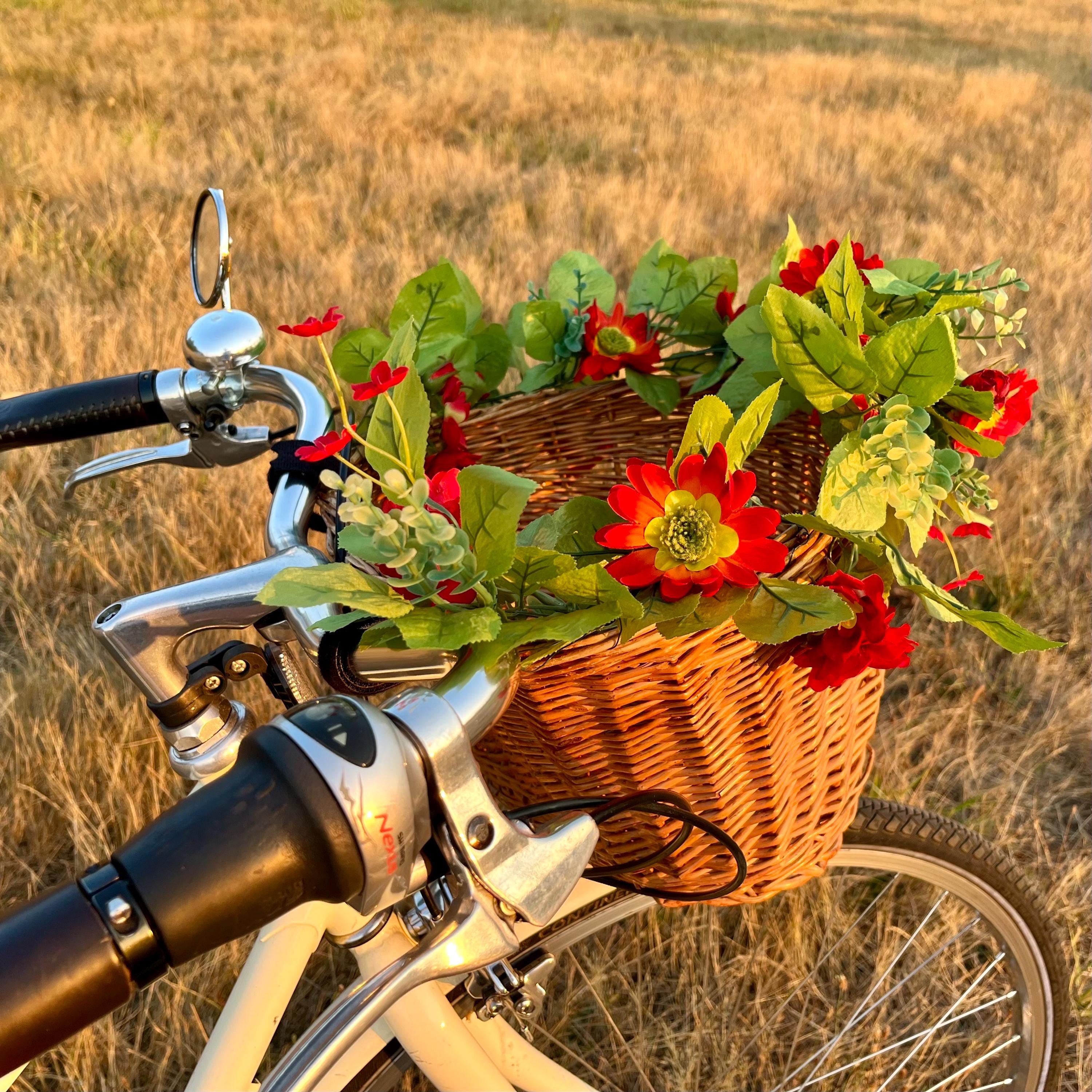Reflective Red Flower Bike Basket Garland: 32-inch Spring Decor - Etsy
