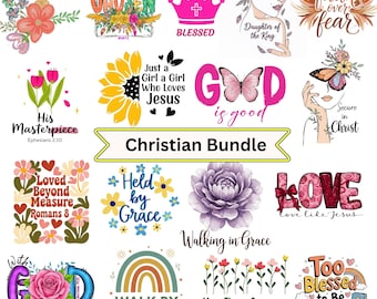 Paquete PNG de versículos bíblicos cristianos, paquete PNG bohemio de sublimación de escrituras, diseño de camisa de manga, Dios Jesús, amor y fe