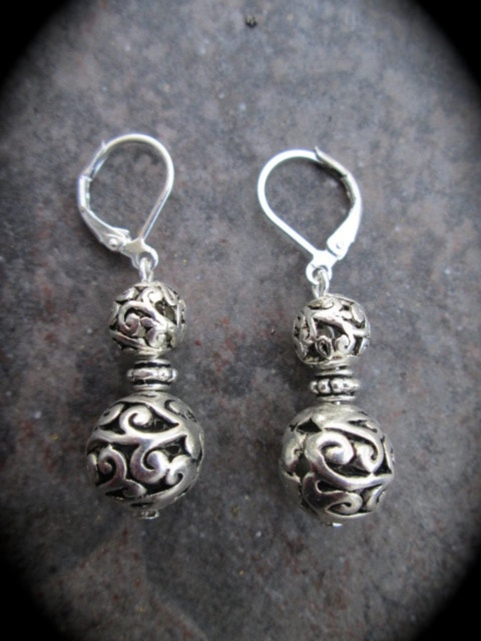 Silver Filigree Ball Earrings With Choice of Sterling Silver Etsy