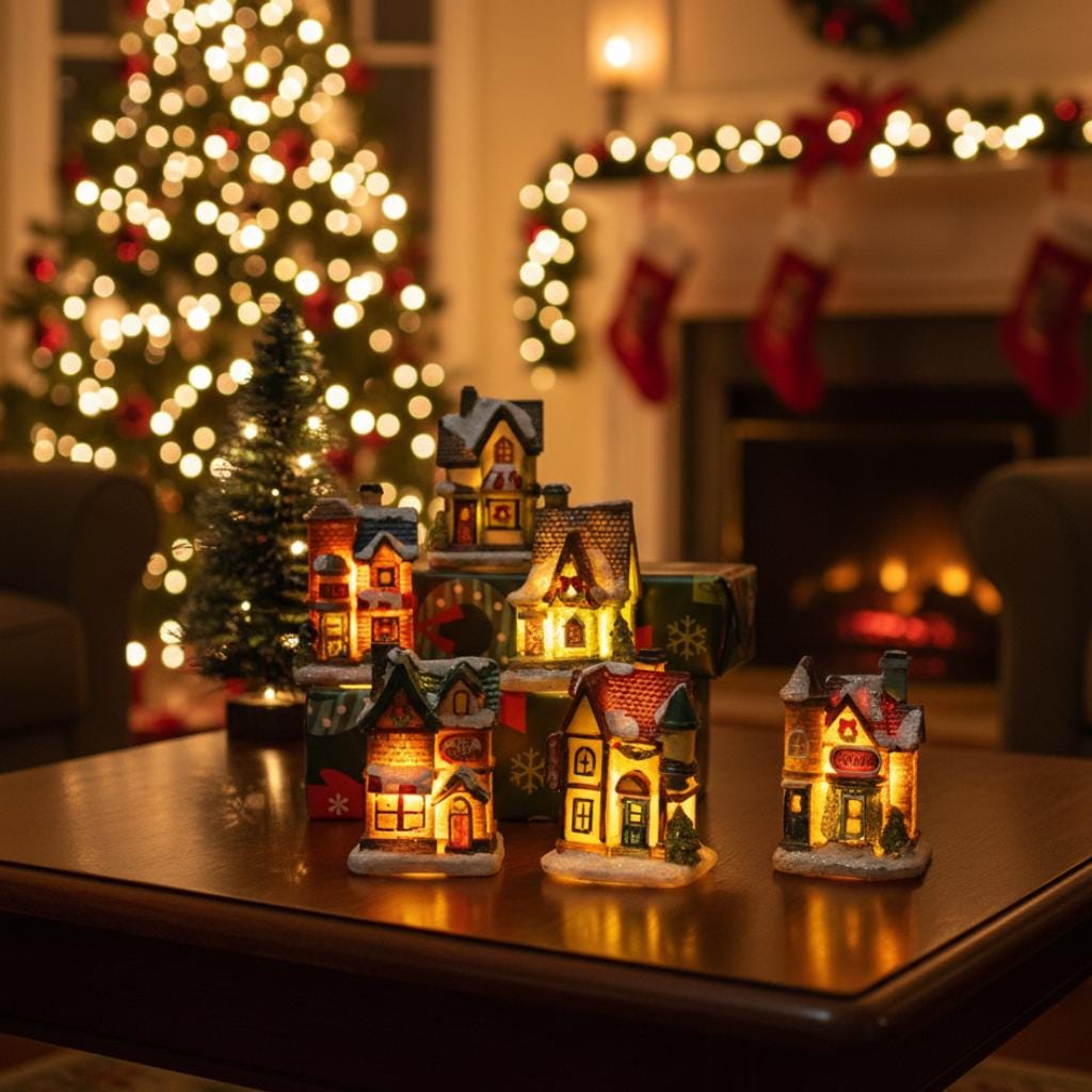 Winter village figurines - Etsy 日本