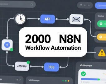 2000+ N8N-megabundel voor workflowautomatisering | Bibliotheek met AI-aangedreven zakelijke systemen en sjablonen