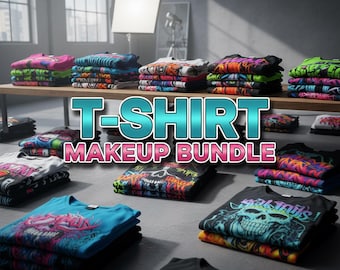 T-shirt Make-up Bundel T-shirt Mockups Stijlen Streetwear Minimal Fashion Design
