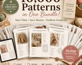10,000 Crochet Patterns Bundle | Amigurumi, Blankets, Sweaters, Baby Clothes, PDF Crochet Patterns, Instant Download, DIY Craft Pack