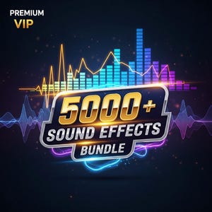 5000+ Sound Effects Bundle | Ultimate SFX Pack | Digital Download | Gaming, YouTube, TikTok, Film, Editing