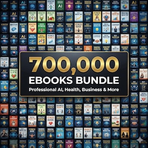 700000 eBook Bundle Mega | Self Help, Business, Fiction & eBooks, Instant Download, PLR Included