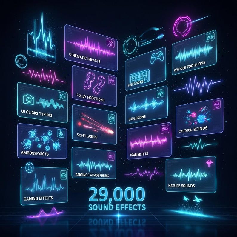 29000+ Sound Effects Library, Royalty-free Audio Pack (WAV/MP3) - Etsy