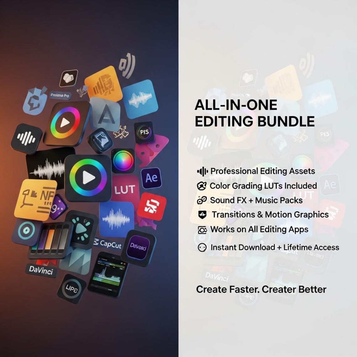 Video Editing Bundle | 1000+ Transitions, Effects, Presets, Luts ...