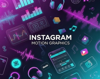 Set met bewegende beelden voor Instagram | Bewerkbare haspelsjablonen voor sociale media