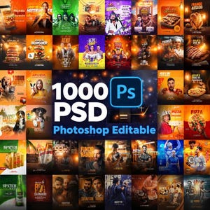 1000 PSD Templates Bundle | Editable Photoshop Designs (Instant Download)