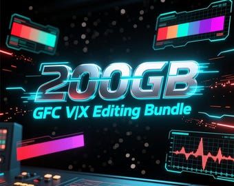 200 GB GFX VFX-bewerkingsbundel | Overgangen, overlays, effectpakketten, bewegende beelden, videobewerkingsmiddelen